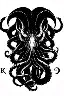 Kraken tattoo design idea
