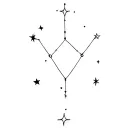 stars constellation scorpio libra aries tattoo design idea