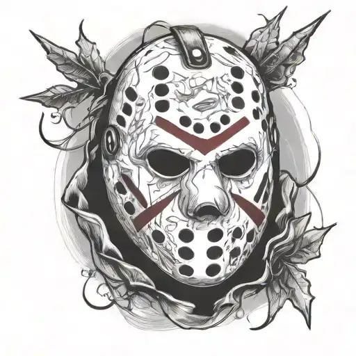 jason Voorhees mask merged tattoo design idea