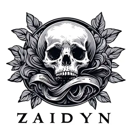 "zaidyn" memorial for my baby nephew  tattoo design idea