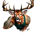 men's buck tatooes ideas mixed into one gangsta kid with tanktop tattoo design idea
