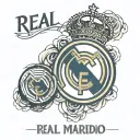 Real madrid logo and UCL title tattoo design idea