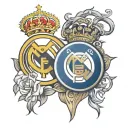 Real madrid logo and UCL title tattoo design idea