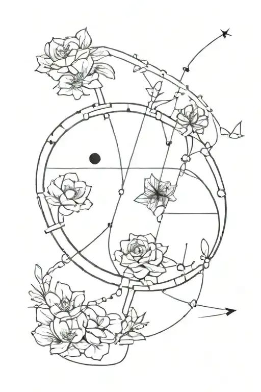 timeline tattoo design idea