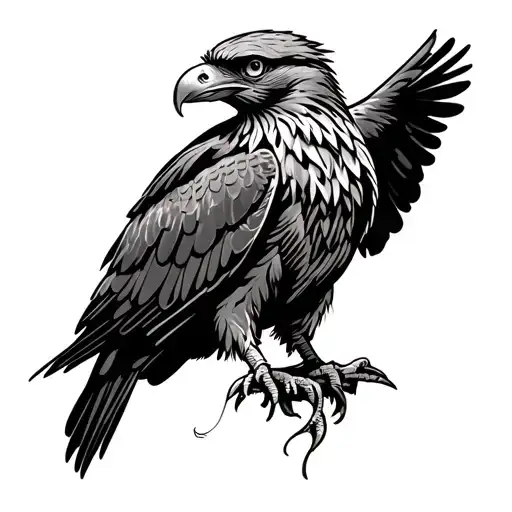 Buzzard tattoo design idea