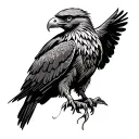 Buzzard tattoo design idea