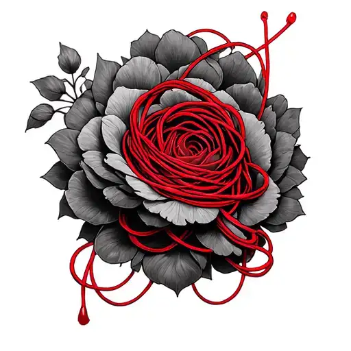 Red String tattoo design idea