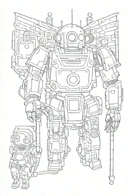 Laputa Robot Studio Ghibli tattoo design idea