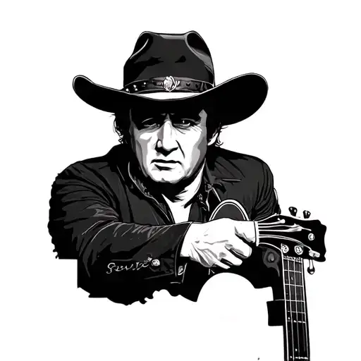 Johnny Cash tattoo design idea