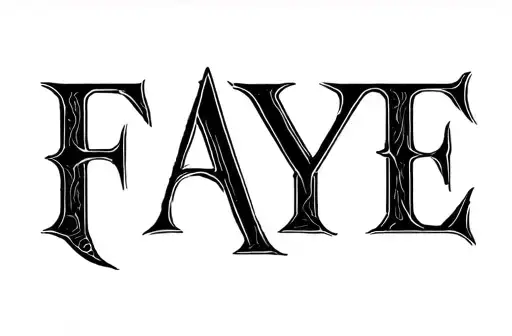 "FAYE" tattoo design idea