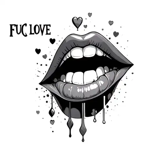 Fuck Love tattoo design idea