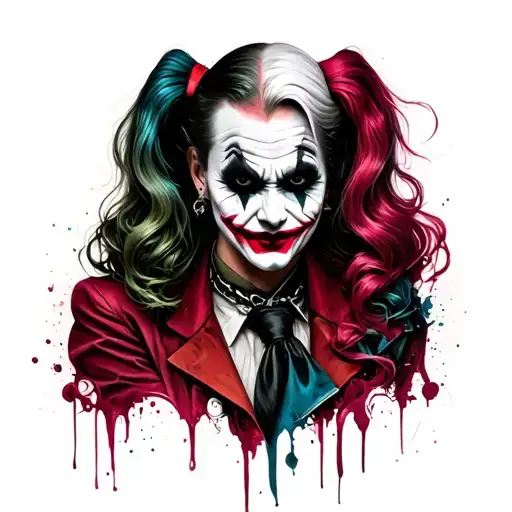 Joker Harley Quinn tattoo design idea