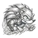 Sonic tattoo design idea