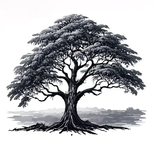African Tree tattoo design idea