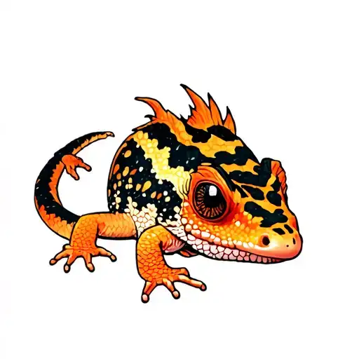 crested Gecko tattoo design idea