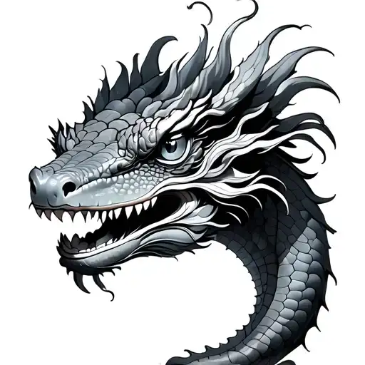 Chinese Water Dragon tattoo design idea