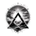Bermuda Triangle tattoo design idea