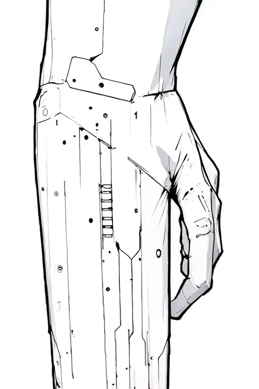 cyberpunk 2077 Cyberware implants sleeve tattoo design idea