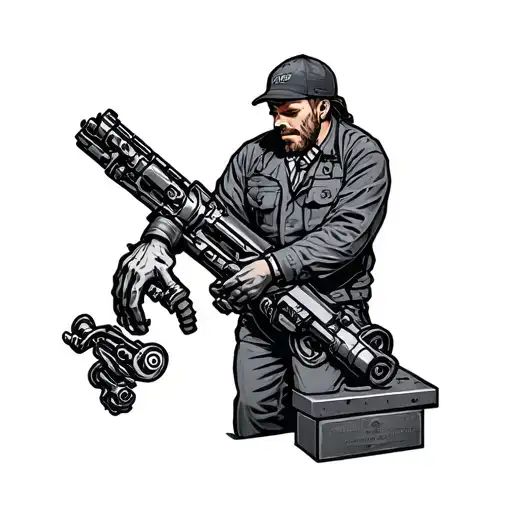 Mechanic Memorial tattoo design idea