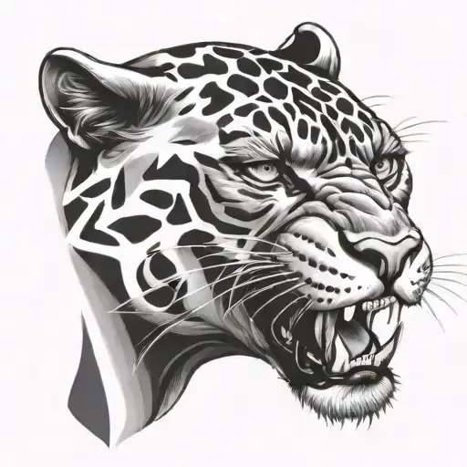 panther tattoo design idea