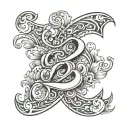 23 number tattoo design idea