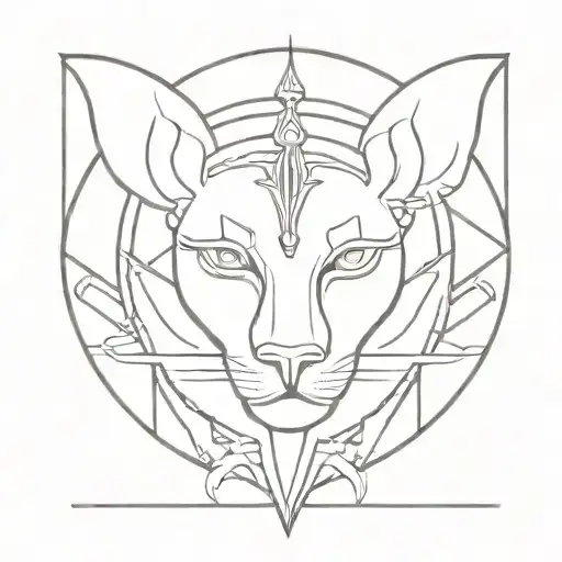 Sekhmet goddess tattoo design idea