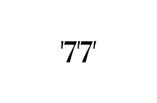 "777
" tattoo design idea