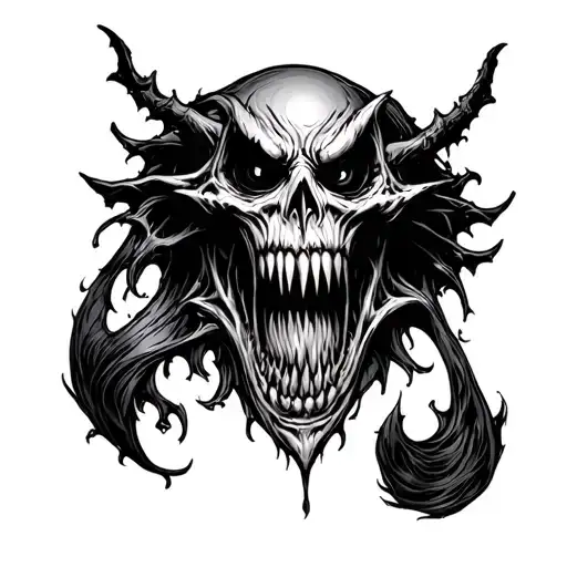 Evil Scary tattoo design idea
