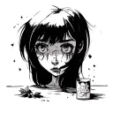 difficult childhood. mother drank. beat, abused. difficult age, problems with father. was not needed by anyone tattoo design idea