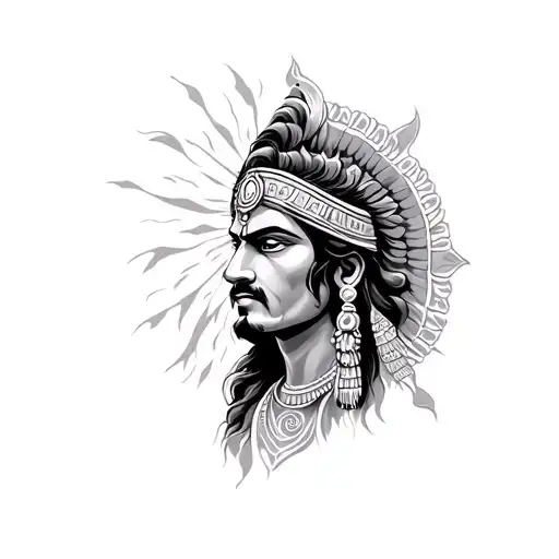 Mahabharat tattoo design idea