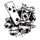 Gambling tattoo design idea