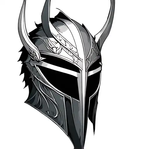 loki helmet tattoo design idea