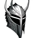 loki helmet tattoo design idea
