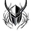 loki helmet tattoo design idea