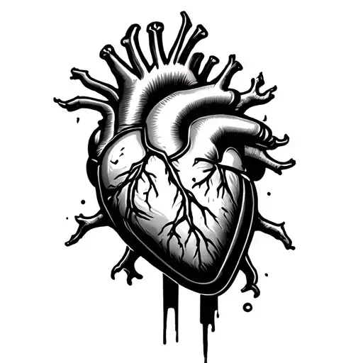 Heart Attack tattoo design idea