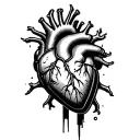Heart Attack tattoo design idea