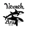 "Nevaeh and Aria" killer whales  tattoo design idea