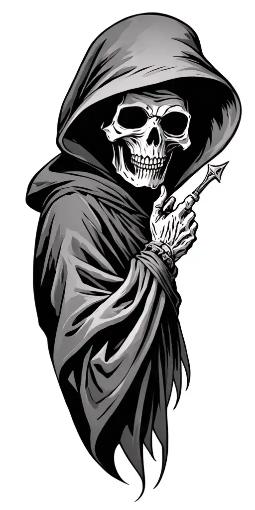 grim reaper death seal tattoo design idea