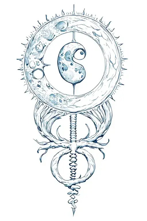 cancer sun and moon with Gemini rising tattoo design idea