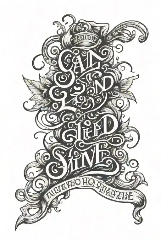 qoute all i need in this life of sin tattoo design idea