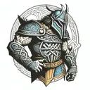 viking, valknut, Armour, shoulder tattoo design idea