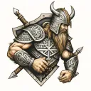 viking, valknut, Armour, shoulder tattoo design idea