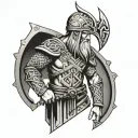 viking, valknut, Armour, shoulder tattoo design idea