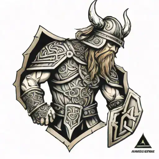 viking, valknut, Armour, shoulder tattoo design idea