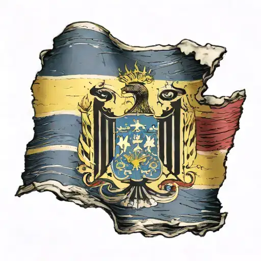 Colombia flag tattoo design idea