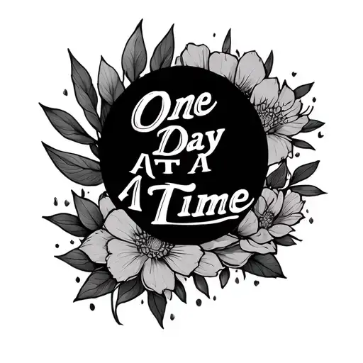 One Day At A Time tattoo design idea