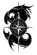 Compass Nordic, Structure and chaos, Geometric/madala concept, Vegvisir, Aegishjalmur tattoo design idea