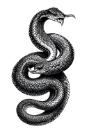 diamond shape dotwork with snake slithering tattoo design idea