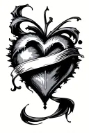 misunderstood word with a heart tattoo design idea
