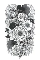 find someonw who grows flowers in the darkest parts of you, annotomically correct heart, garden tattoo design idea